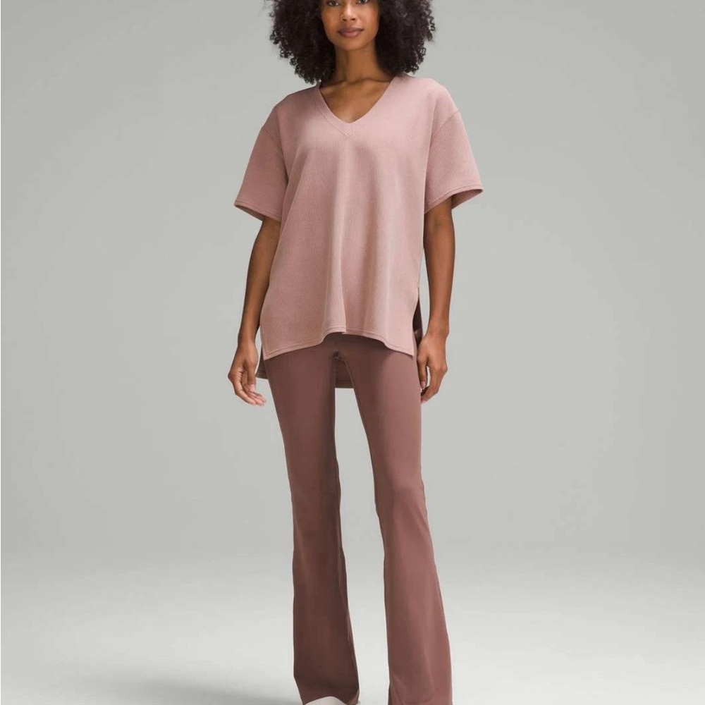 Lululemon Ribbed Softstreme Relaxed-fit Twilight Rose pink women's shirt size 6